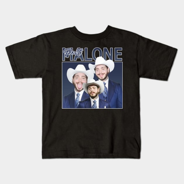 Post Malone // 80s Rap Music Vintage // Kids T-Shirt by BlackAlife